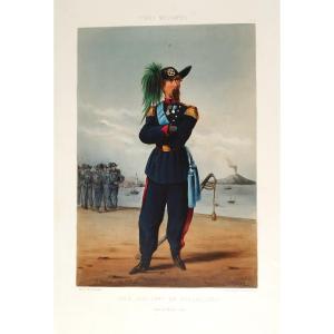  Caricature Of Military Types, Italy, Bersaglier Officer, By Draner, Lithograph, 19th C 