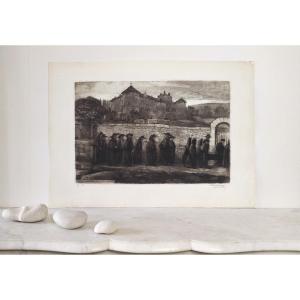Etching 19th C Engraving By Ricardo Baroja Y Nessi