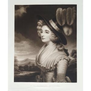 Portrait Of A Lady Miss Elizabeth Beresford 19th C Engraving By Watkins Chapman After Hoppner