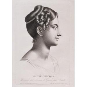 Portrait Of A Greek Woman, 19th-century Engraving