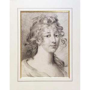 19th Century Drawing Portrait Of A Lady