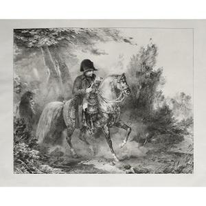 Napoleon On Horseback Battle Of Jena Toussaint Charlet Lithograph