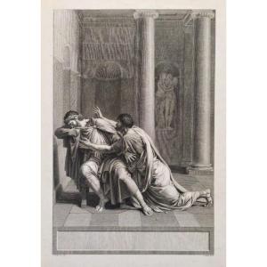 Engraving 18th C Neo-classical Etching Britanicus Burrhus Old Print
