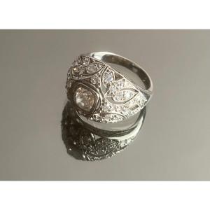 Art Deco Period Platinum And Diamond Ring
