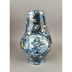 Malicorne Earthenware Pitcher Signed émile Tessier