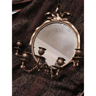 Mirror In Bronze Five Light Bras De Style Louis XVI