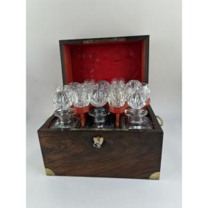 Restoration Period Mahogany Liqueur Cabinet
