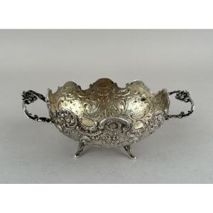 Small Silver Cup From The Late 19th Century And A Small Silver-plated Metal Clip