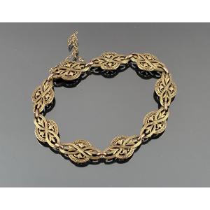 Yellow Gold Bracelet With Quatrefoil Links, Late 19th, Early 20th Century