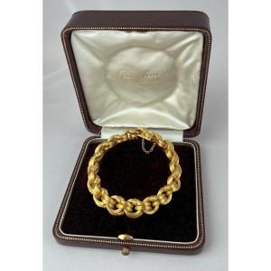 Yellow Gold Bracelet With Knotted Links From The Second Half Of The 19th Century