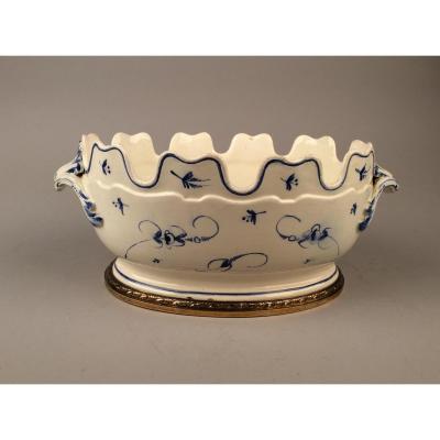 Porcelain Canopy Tender From XVIII, Silver Frame