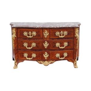 Louis XV Commode, Stamped By Pierre Denizot