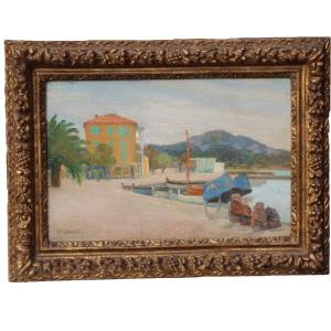 Octave Linet (1870-1962) The Port Of Sanary, 1939