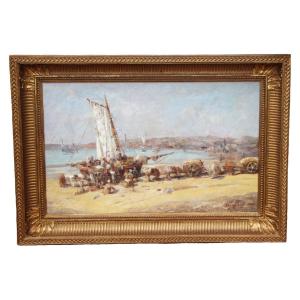 Georges Henri Bussard (?-1912) Orientalist Scene, 1912