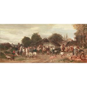 Amédée Elie Servin (1829-1884) Peasant Scene In Brittany (circa 1855-1860)