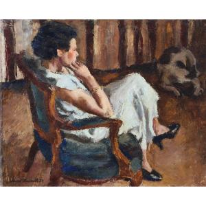 Georges Pacouil (1903-1997) Bernadette In The Armchair, 1936