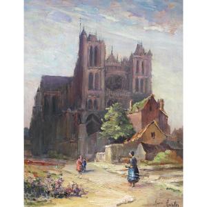 Marie Martin (20th Century Painter Of Amiens) Amiens Cathedral