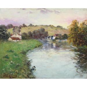 Jacques Van Coppenolle (1978-1915) The Marne At Ferté-sous-jouarre Oil
