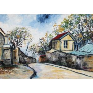 Elisha Maclet (1881-1962) Rue De La Bonne, Montmartre 