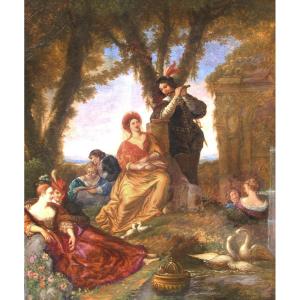 19th Century School Romantic Scene.