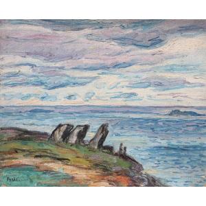 Jean Peské (1870-1949) Rocks By The Sea