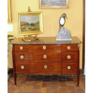 Louis XVI Period Chest Of Drawers Stamped A.schuman