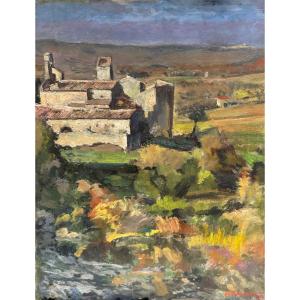 Georges Borias (1908-1988) Castle Near Uzès, 1944