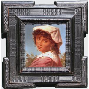 Cesare Porta (xix) Roman School, Mid-19ᵉ Century Portrait Of A Young Ciociara Woman