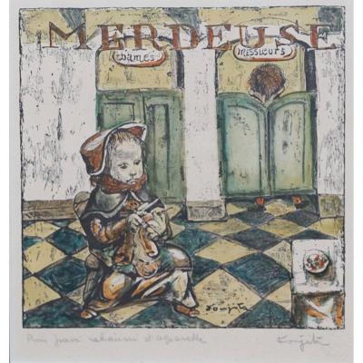 Tsuguharu Foujita (1886-1968) La Merdeuse, 1960