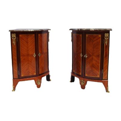 Pair Of Louis XVI Corner Cabinets