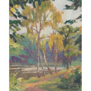 Fernand Pinal (1881-1958). Late Afternoon In Villebon, July 6, 1930.