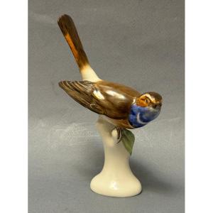 Meissen Porcelain "blue-throated" Bird 