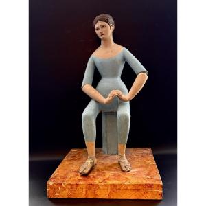 Procession Mannequin, "neapolitan Capipote" Carved Wood Italy 18th
