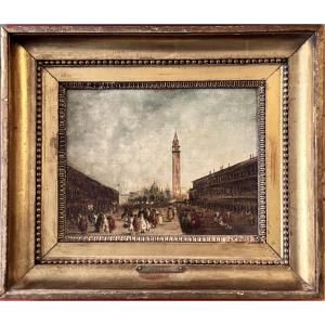 Venice Carnival - Oil On Copper - Saint Mark's Square