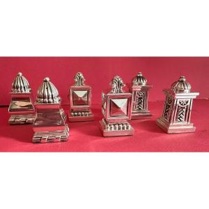 Salt And Pepper Set In Silver Metal