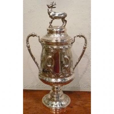 Important Cup Freestanding Silver Metal Nineteenth