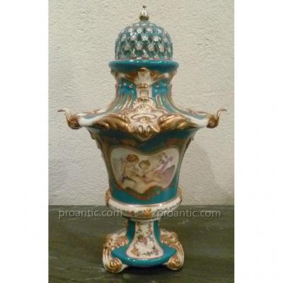 Vase Covered Porcelain From Paris XIX °