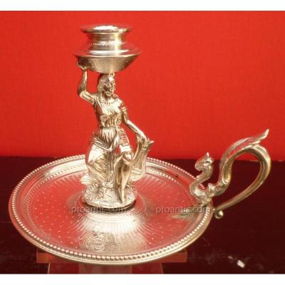 Candlestick In Silver Empire Time