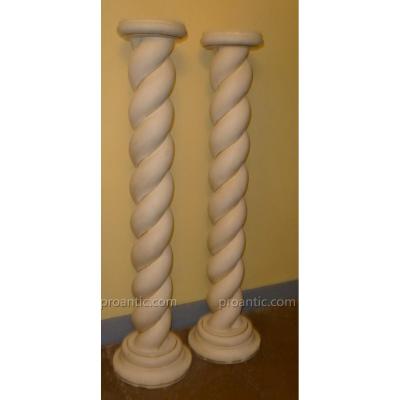 Pair Of Stucco Columns