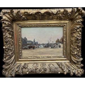 French School Around 1890 - Quays In Paris