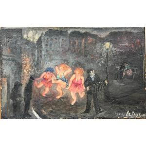 French School From The Beginning Of The 20th Century - The Pleasures Of Montmartre, Circa 1910