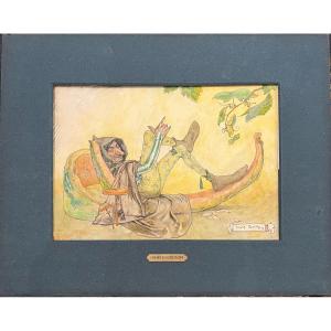 Louis Bailly (1875-1958) Farniente Or La Côte En Long, 1914