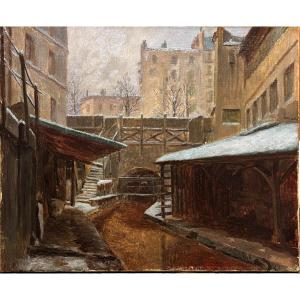 French School Of The End Of The 19th Century - Paris, La Bièvre Open Sky, Circa 1885