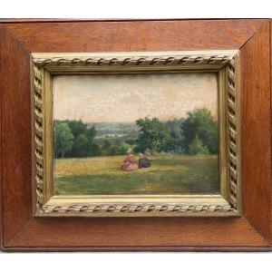 Georges Rouard (xix-xx) - Couple In The Garden, Circa 1890