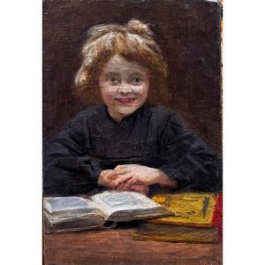 French School Of The End Of The 19th Century - Schoolgirl