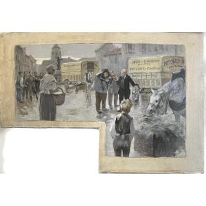Auguste-françois Gorguet (1862-1927) - Les Démenageurs, Circa 1890