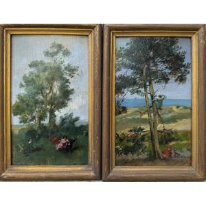 Louis Morin (1855-1938) - Two Humorous Medieval Scenes, Circa 1900