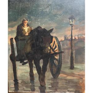 20th Century French School - Paris, In A Carriage, Circa 1910-1920