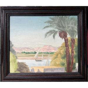 Henri Vergé-sarrat (1880-1966) - Luxor, The Nile And The Libyan Chain, Egypt, 1929 - Drouant
