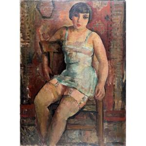 Pierre-ernest Kohl (1897–1985) Presumed Portrait Of Kiki De Montparnasse, 1927